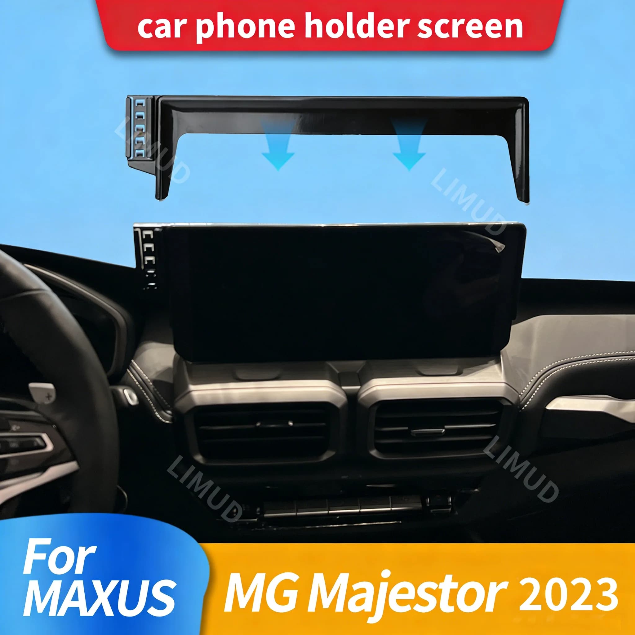 Supporto Universale per Telefono da Auto per Navigatore, Adatto per MAXUS MG Majestor 2023 con Schermo da 12,3 Pollici
