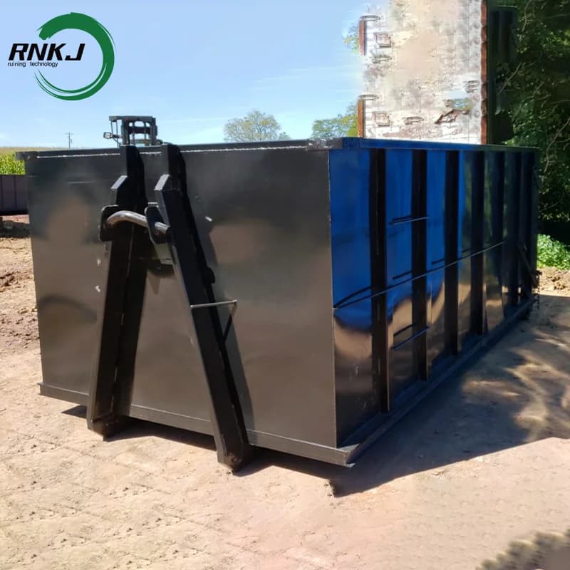 RNKJ Customized Size Heavy Duty Waste Container Hook Lift Container Recycling Dumpster Hook Bin Hook Lift Bin