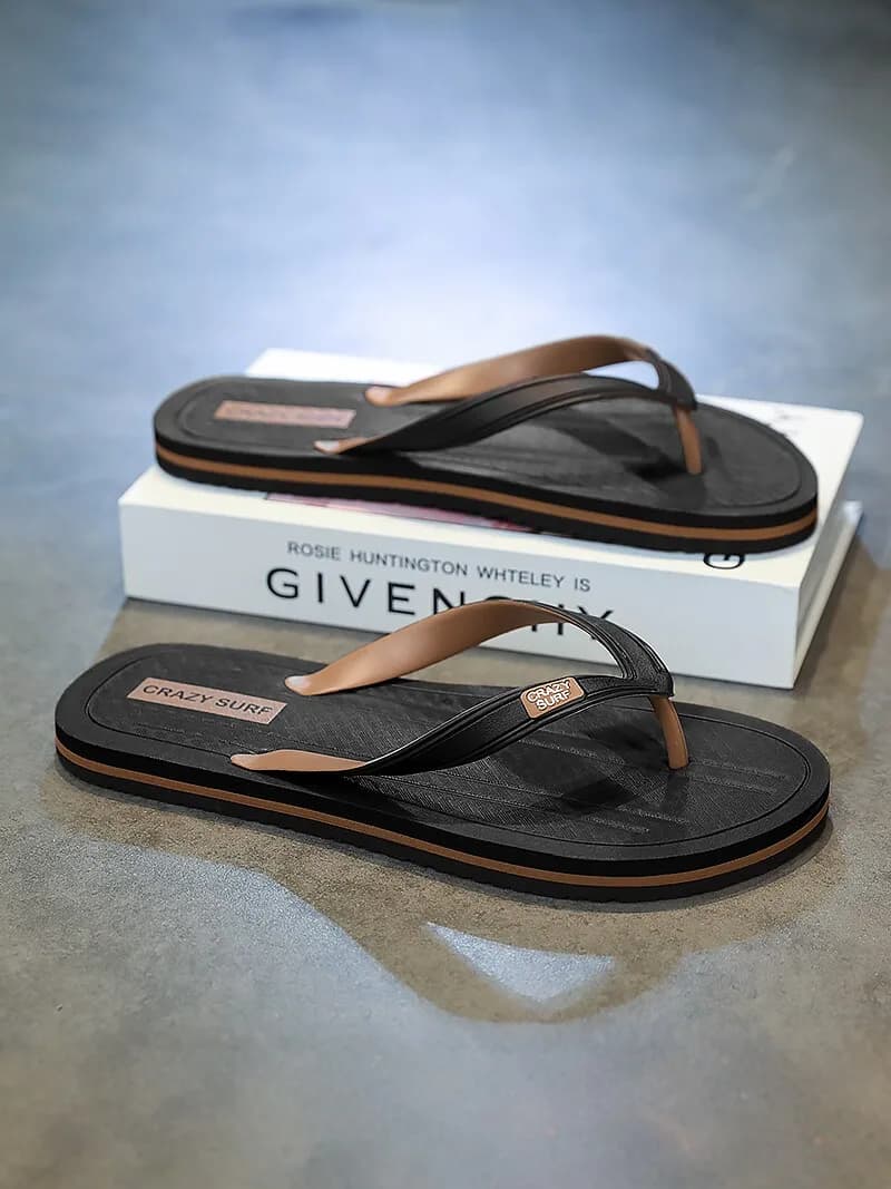 Sandali Estivi da Uomo per Spiaggia, Casual, Antiscivolo, Resistenti all'Usura, Infradito con Suola Spessa in EVA, Calzature Piatte per Giovani