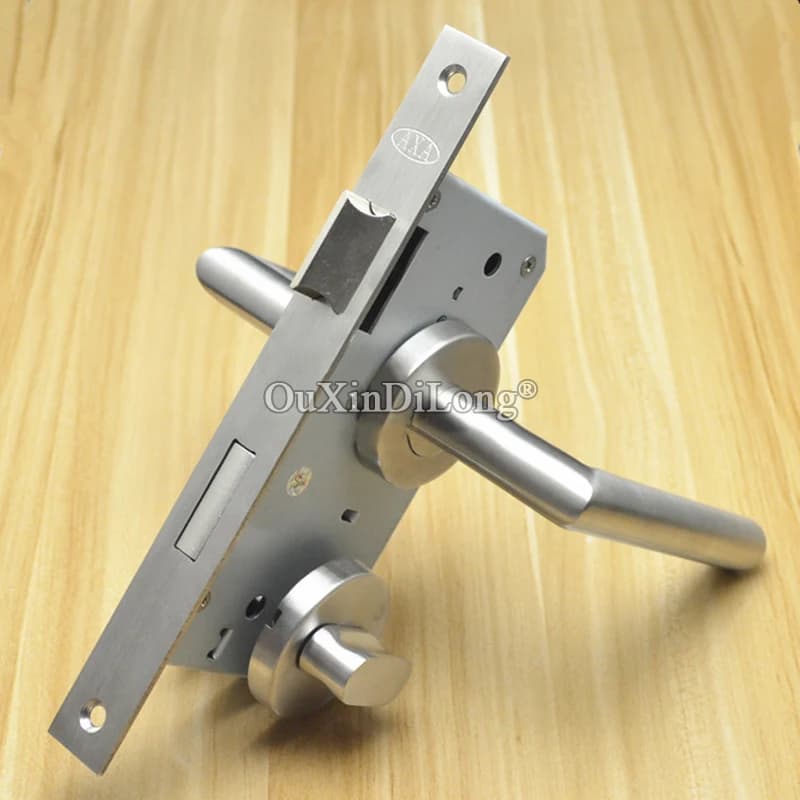 Indicatore per WC in acciaio inossidabile Serrature per bagno WC Partizione per bagno pubblico Serrature per porte divise con corpo di serratura + Maniglie per porte