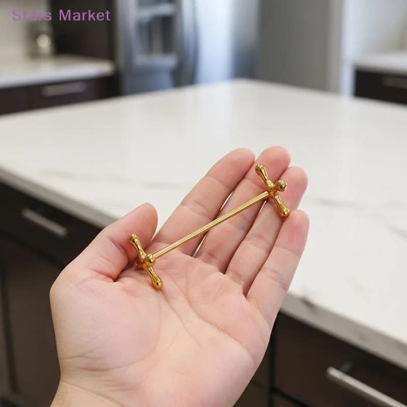 New Household Barbell Shape Chopstick Pillow Stainless Steel Electroplate Spoon Holder Japanese-style Fork Stand Paintbrush