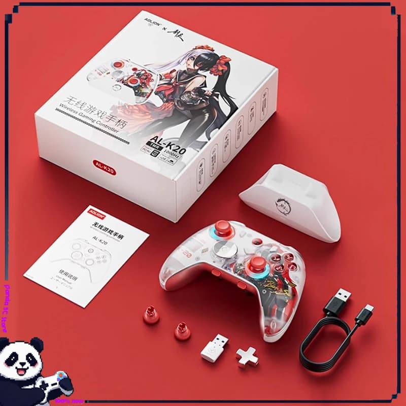 Aolion K20 Gamepad Switchpc Computer Steam Anime Controller di gioco Rgb Tmr Hall con dock di ricarica Accessori da gioco sensoriali