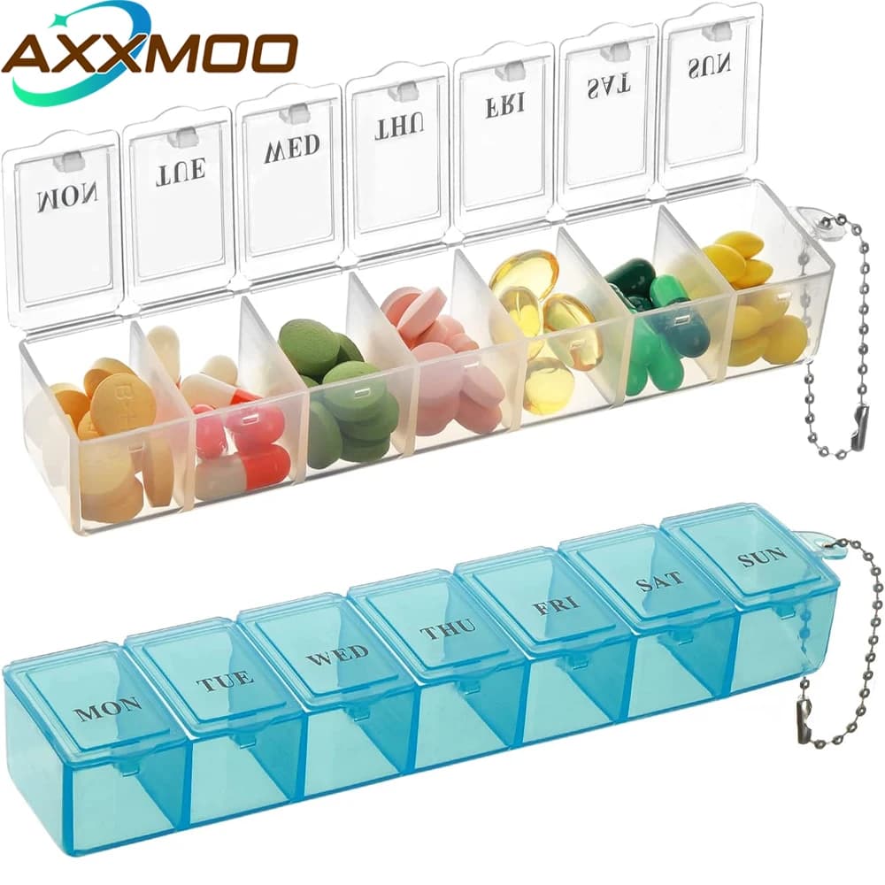 Weekly napkin, large 7-day napkin, daily pill holder for vitamins, pills for medicinal supplements, fish oil