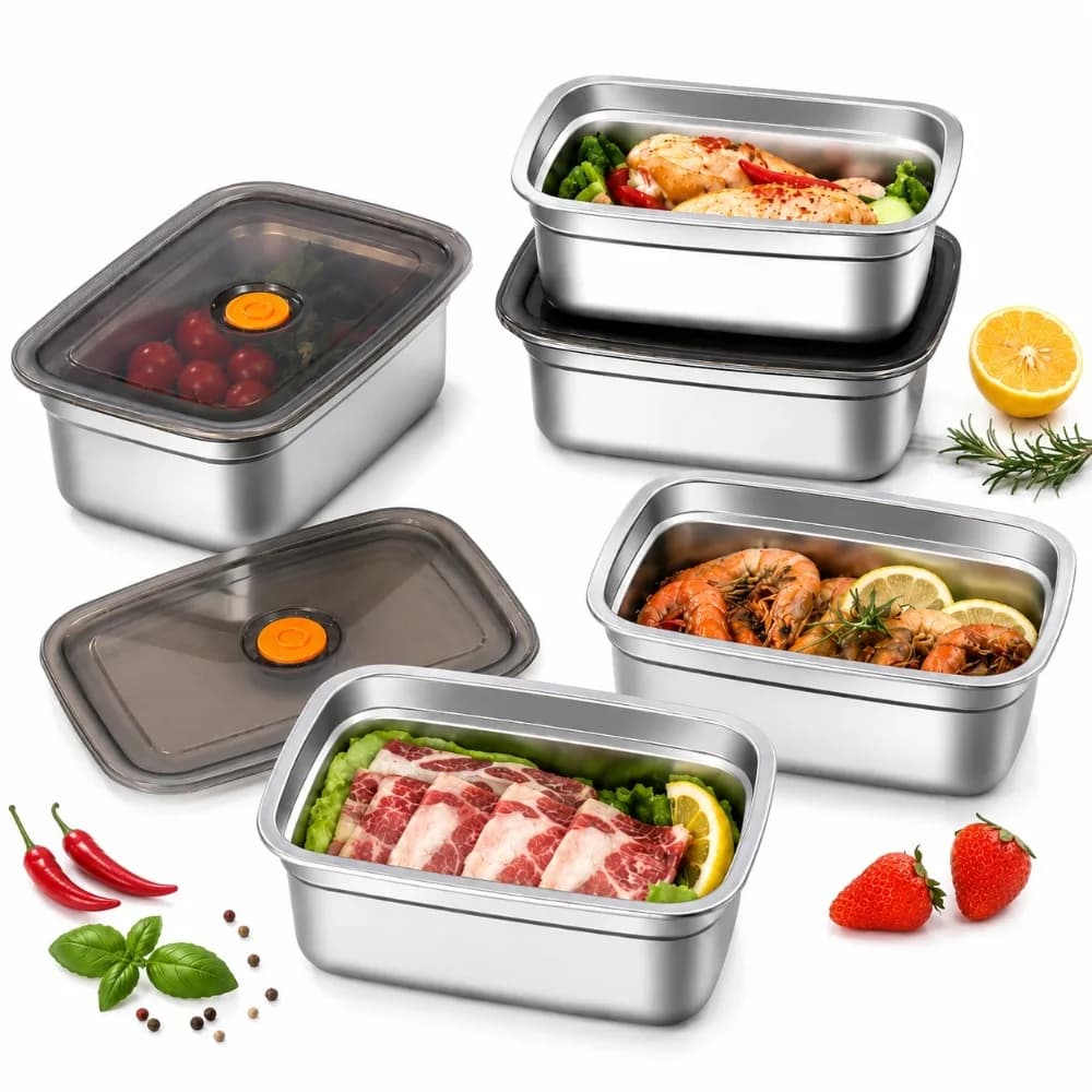 Stainless Steel Bento Box Camping Lunch Storage Leak Proof Heat Resistant Food Container Utility Tool Kit Sets Pro Max Extra Set
