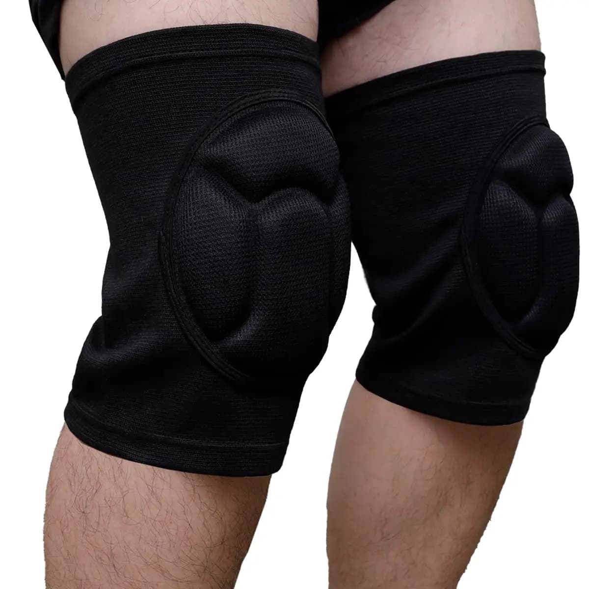 Ginocchiere da pallavolo King Mills PlusSize nere, ideali come ginocchiere protettive antiscivolo per giovani. Pallavolo, arrampicata.