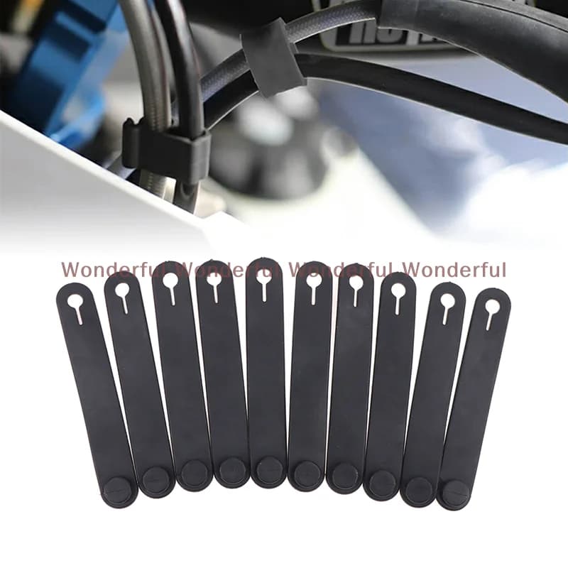 10 pezzi telaio in gomma per moto fissaggio fascette per cavi accessori elastici per fissaggio cablaggio cavo di alimentazione fascetta frizione linea freno