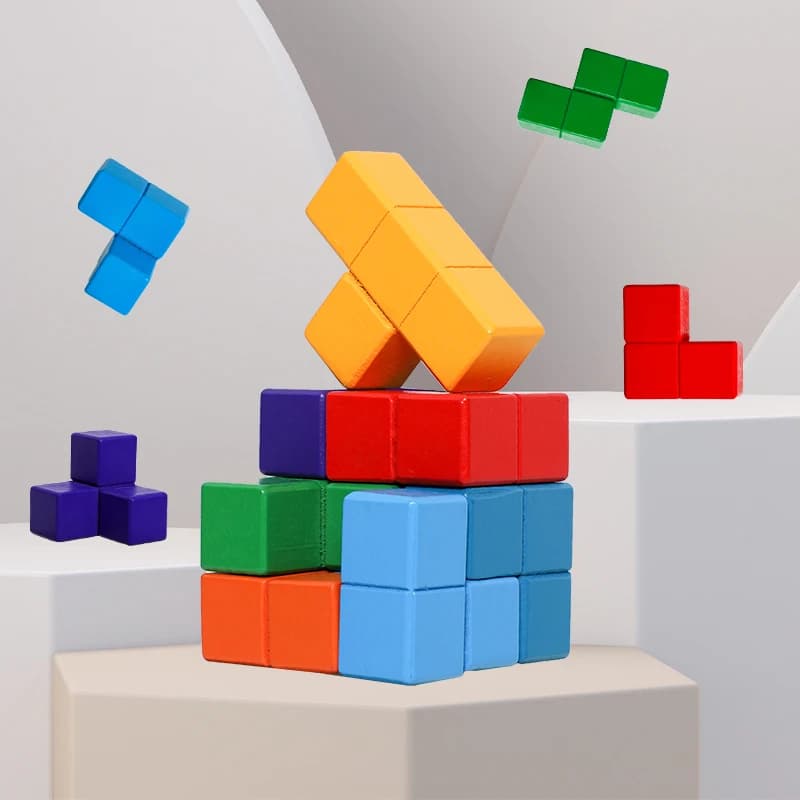 NUOVO 3D Legno Soma Cubo Giocattoli Per Bambini Early Educational Building Block Montessori Giochi Di Puzzle Giocattoli Cervello Tempesta Gioco Giocattolo Sensoriale