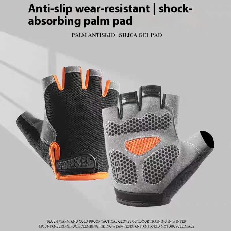 Non-slip Cycling Gloves Silicone Handle Anti-slip Yoga Gloves for Gym Training Non-slip Breathable Solar Protection Women Sport Run