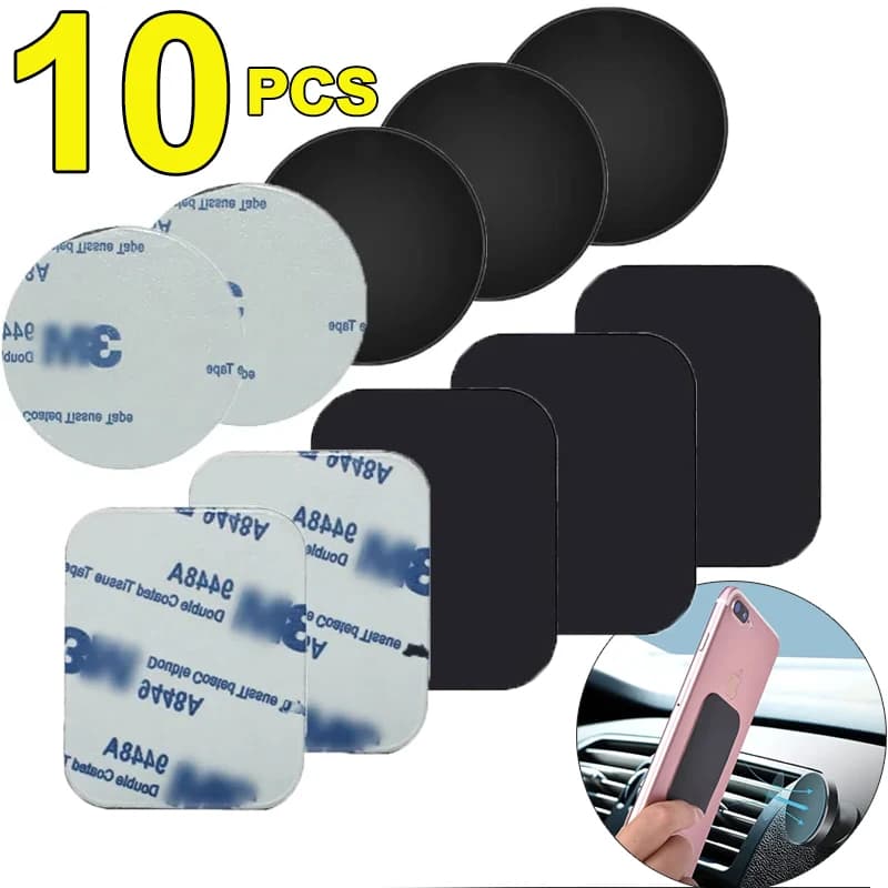 Metal Plate for Magnetic Phone Holder Universal Black Iron Sheet Disk Sticker Mount Car Mobile Phone Magnet Stand For IPhone