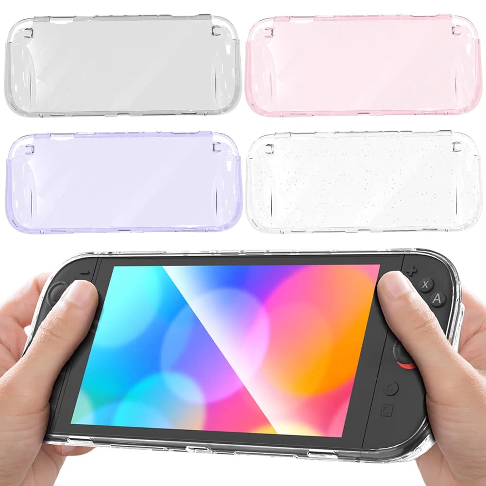 Custodia Trasparente in TPU per Nintendo Switch 2, Cover Protettiva Morbida Antiurto Trasparente per Console da Gioco Portatile Switch 2