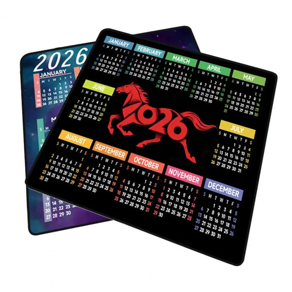 2026 calendar mouse pad waterproof mouse pad for home office computer mouse pad for laptop with non-slip rubber base Accessories for PC