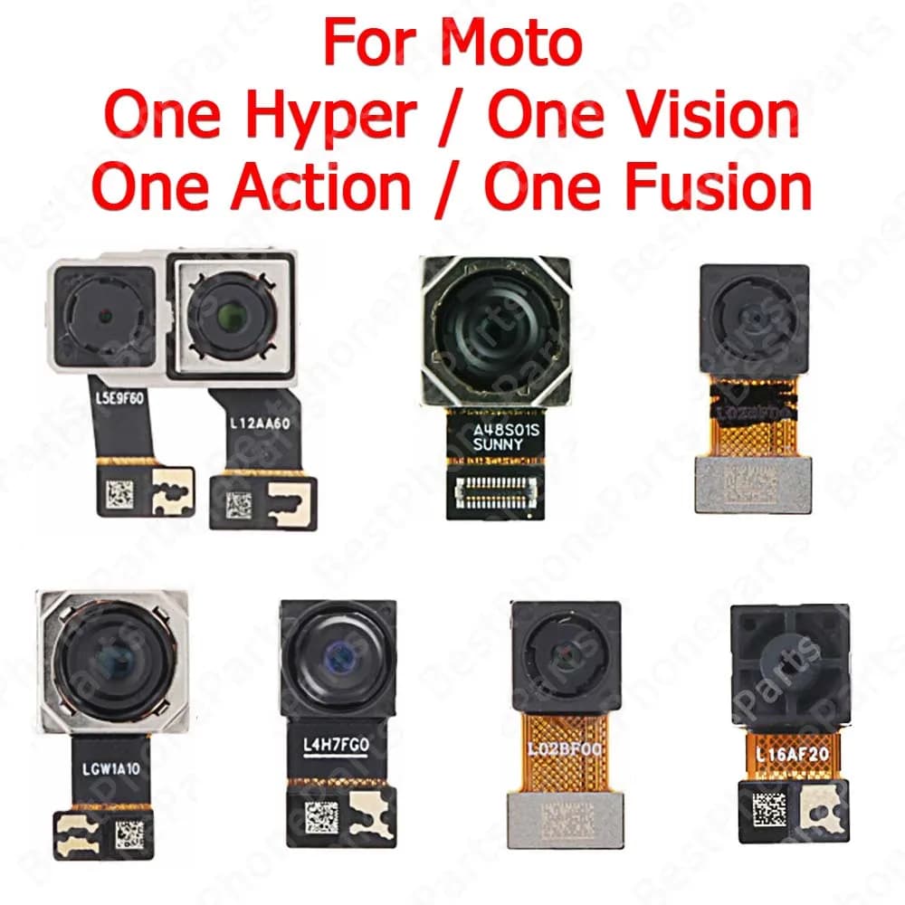 Selfie Back View anteriore posteriore posteriore modulo fotocamera di fronte grande per Motorola Moto One Action Fusion Hyper Vision