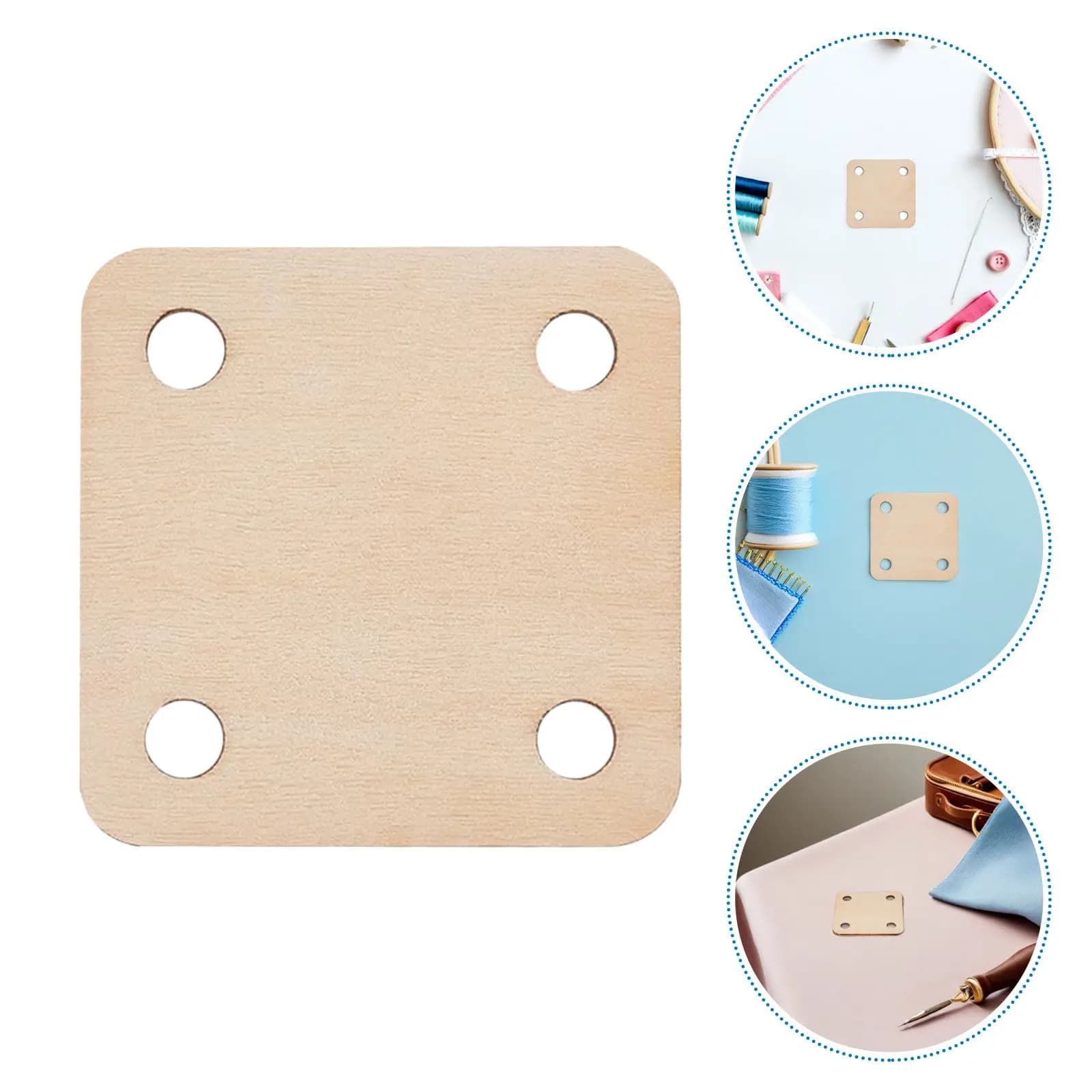 36Pcs Wooden Weaving Tablets -Hole Smooth Multi-Craft Loom Board DIY Weaving Tools Home Educational Handmade Projects