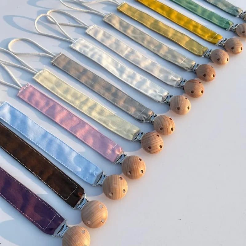 Clip porta ciuccio per dentizione infantile Clip porta clip casual in tinta unita cinturino anti-perdita con cordino giocattolo massaggiagengive in silicone senza BPA