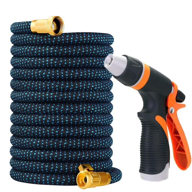 Tubo da Giardino Espandibile Americano da 3/4 di Pollice, Pistola ad Alta Pressione per Lavaggio Auto, Tubo per Irrigazione Giardino, Forniture per Lavaggio Auto e Irrigazione