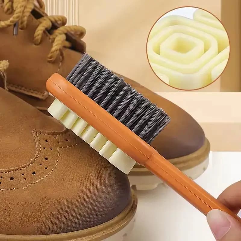 Gomma detergente 2-in-1 per scarpe in pelle scamosciata e nabuk, spazzola in gomma per scarpe in pelle scamosciata