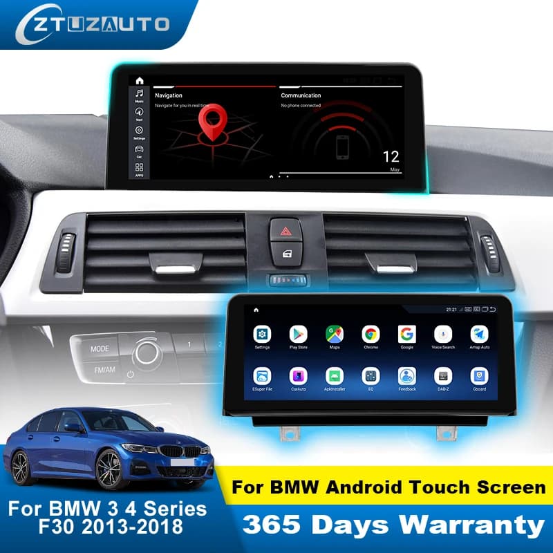 12.3”Android 12 Wireless Carplay Multimedia Display Screen Android Auto for BMW 3/4 Series F30 F31 F32 F34 F36 2013-2016 kit