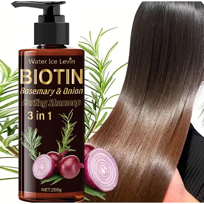 Shampoo naturale alla cipolla e al rosmarino Idrata i capelli Aggiungi lucentezza Massaggia delicatamente Effetto tre in uno Lascia i capelli Voluminosi Liscii Unisex