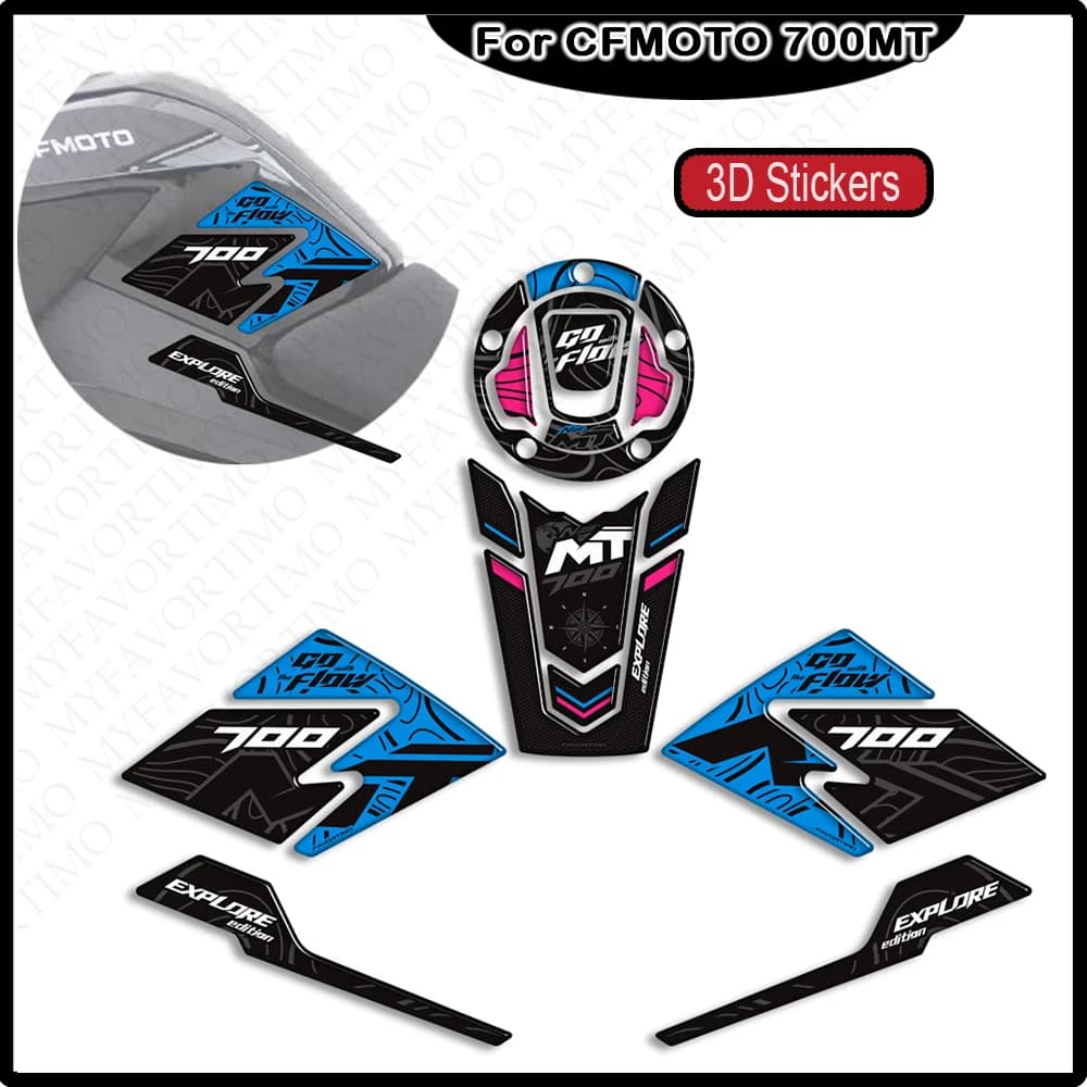 For CFMOTO CF MOTO 700MT 700 MT Touring Moto Adventure ADV Relief of Carro Armed Manopole Lateral Gas Oil Combustibile Ginocchio Protection Decalcomanie Adhesive