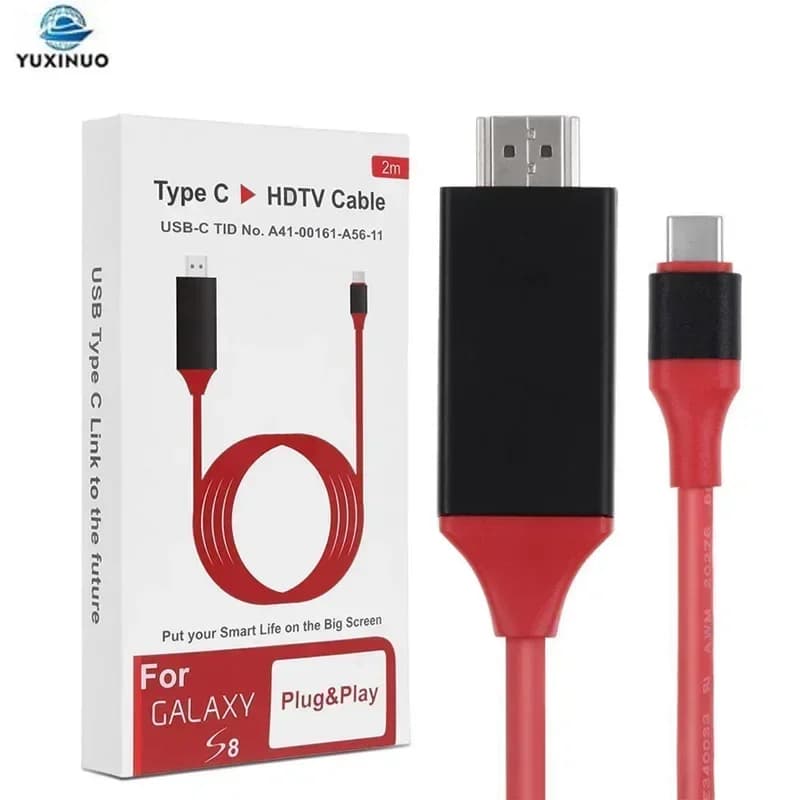 Cavo compatibile da USB 3.1 a HDMI da 2 m Cavo USB-C adattatore 4K compatibile da HDMI per MacBook Samsung Galaxy S9/S8 Huawei