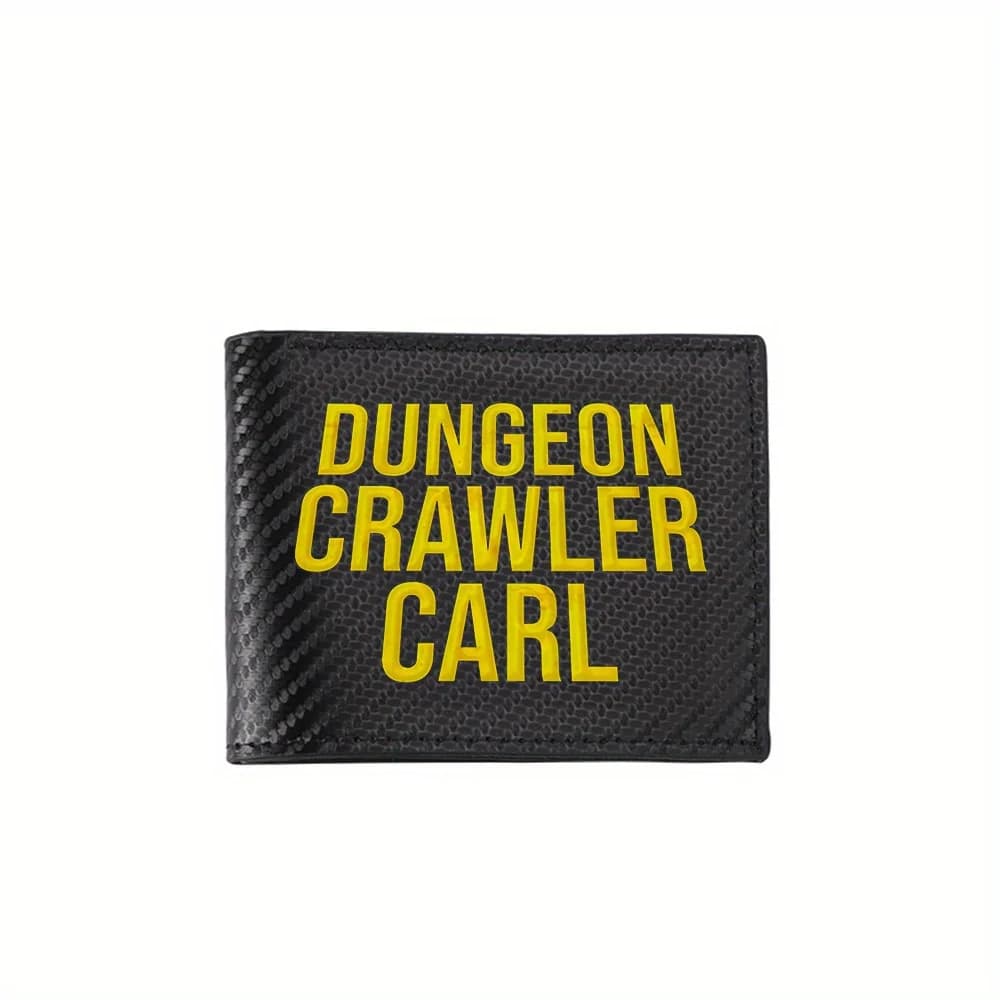 Dungeon Crawler Carl lettere gialle Portafogli da uomo Affari semplici Moderni ed eleganti Design di stampa Regali per padre fidanzato Chri