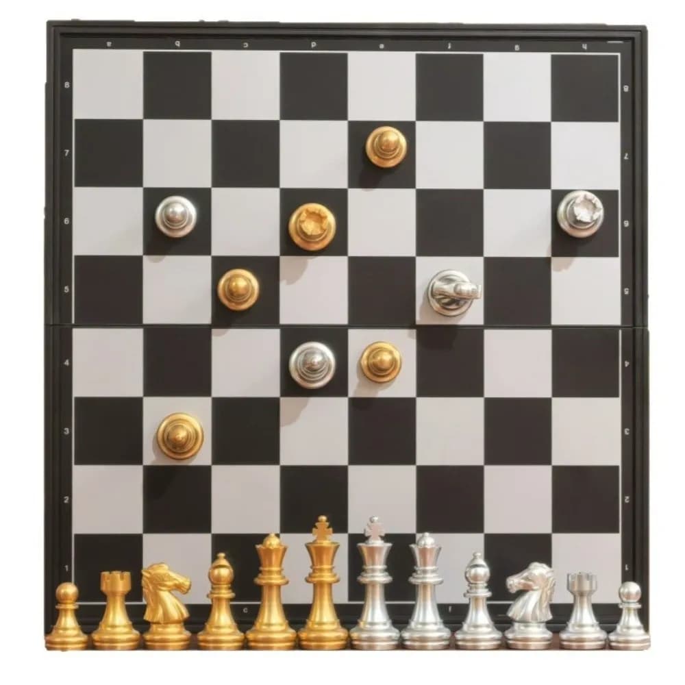 Scacchiera Magnetica 25/32cm, Set di Scacchi Magnetici in Plastica, Scacchi Internazionali Pieghevoli, Set da Gioco Portatile da Viaggio per Esterni