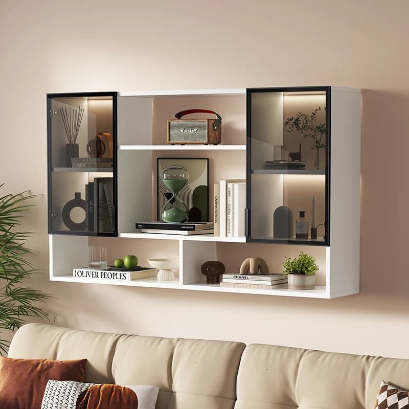 Porta da parete in vetro, scaffale per libreria, soggiorno, armadio pensile, divano, armadio decorativo, sala da pranzo, armadietto per vino da parete