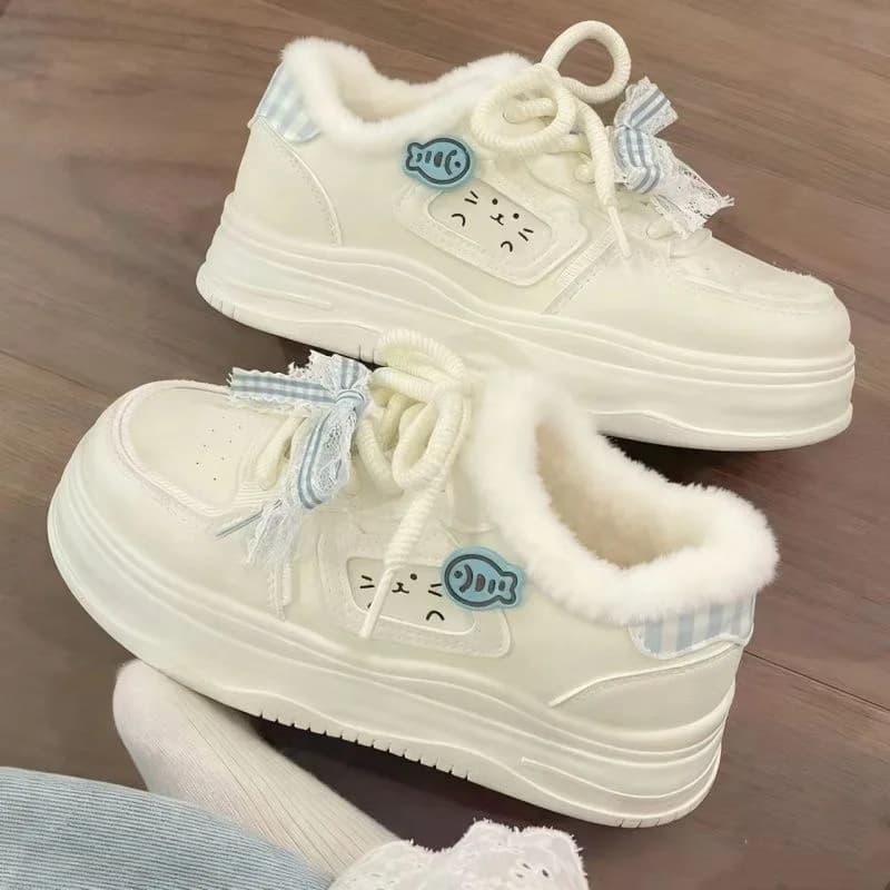 Women's White Shoes Lolita casual sports sneakers 2025 Cotton gymnastics shoes for student campus New Style