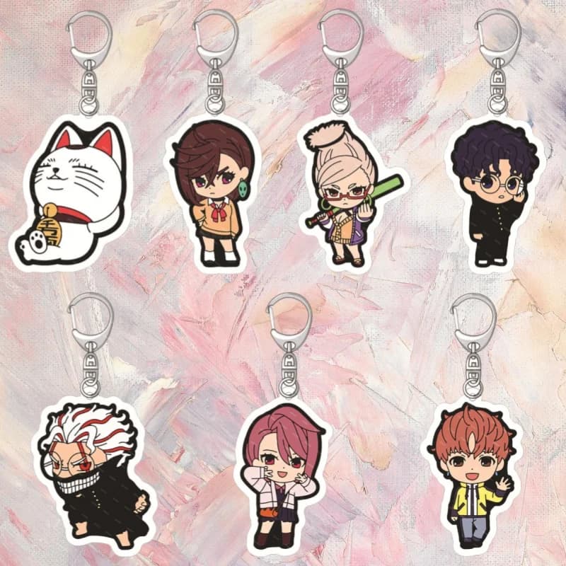 Acrylic Key Chain for Dandadan Ken Takakura Seiko Bakeneko Chibi Version Acrylic Student Backpack Pendant Accessories Fans Gift