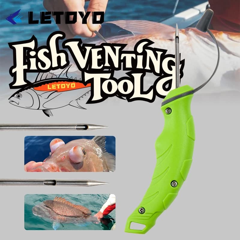 LETOYO 5.7in Stainless Steel Hollow Needle Venting Pick Tool Boat Fishing Sea Fishing Tools Sea Bream Fishing