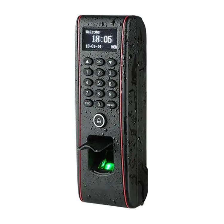 Serratura Intelligente per Esterni Zk Software TF1700 IP65 Impermeabile con Controllo Accessi Biometrico e Rilevamento Presenze