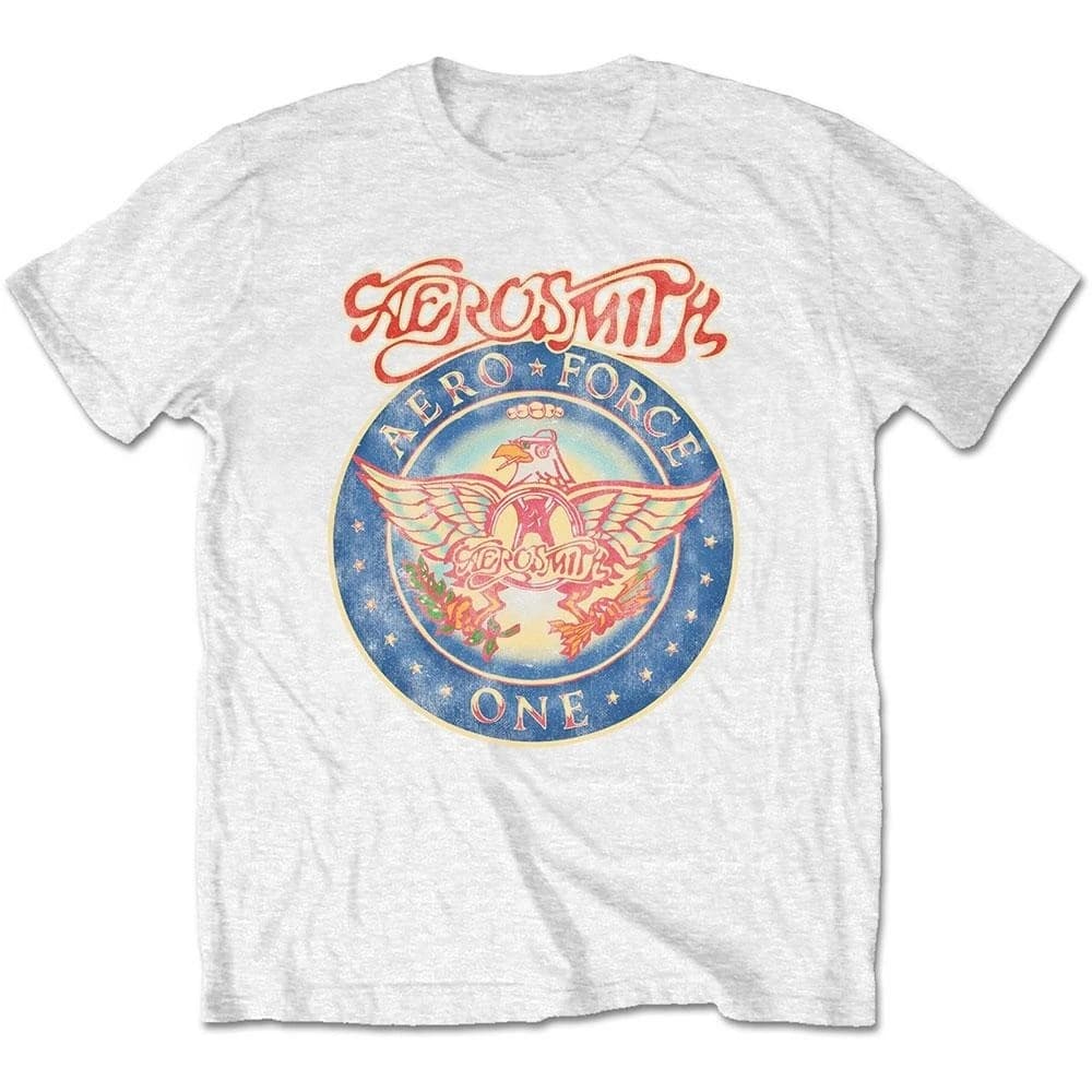 T-shirt grafica Aerosmith Aero Force One, maglietta con stampa vintage Rock Band in cotone 100%, classica unisex in stile hard rock