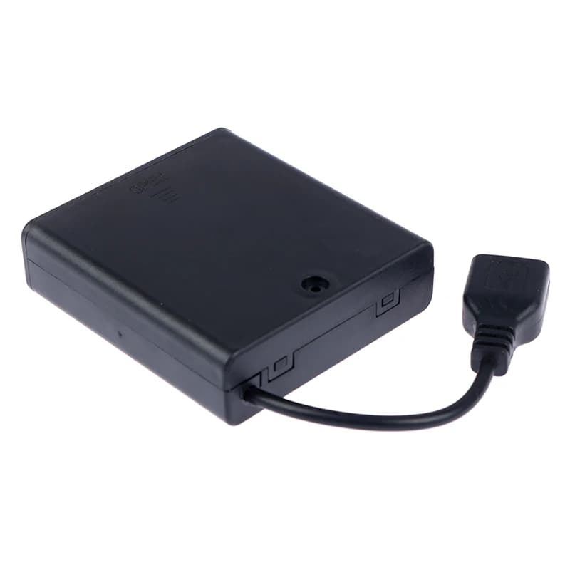 4*AA Battery Case 4 X AA USB Battery Box For 5V LED Strip Lights USB Mini Power Supply for Building Block Use
