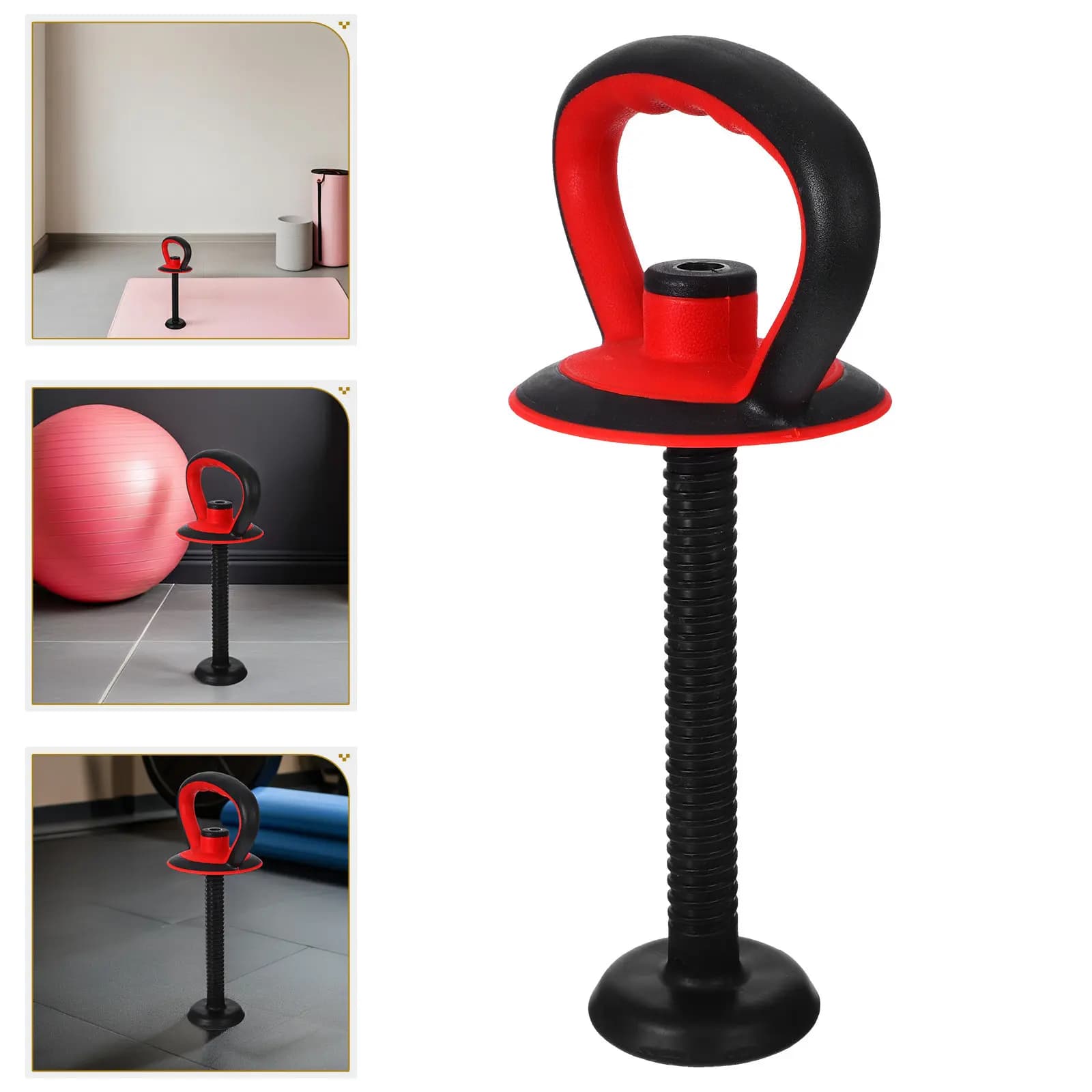 Set di 1 Maniglia Regolabile per Kettlebell con Impugnatura Ergonomica, Base Stabile, Convertitore per Esercizi, Accessori con Dado e Barra di Collegamento per Manubri