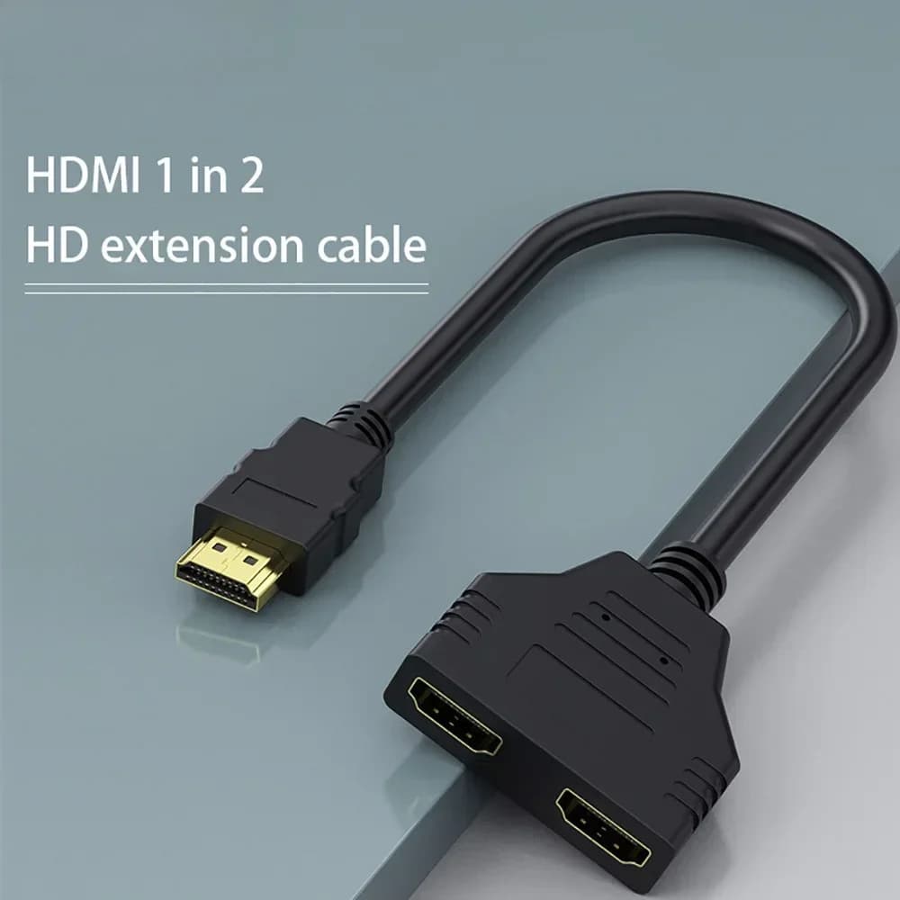 HDMI compatible converter connection Auxiliary line Transfer line divider one to two line converter from common double bus