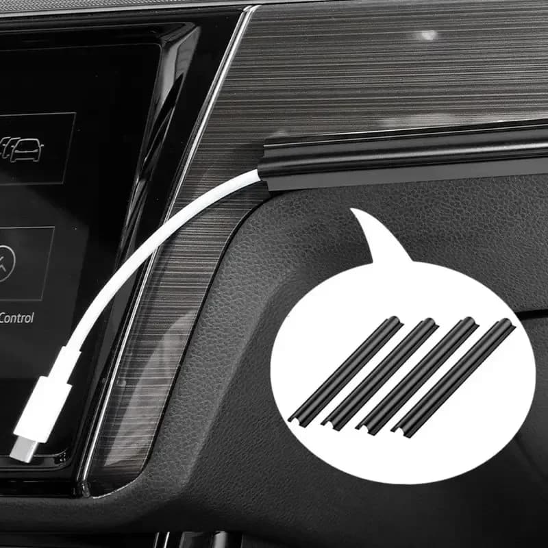 Kit organizer per cavi per auto elegante da 4 pezzi, maniche universali per interni ordinati e senza danni, proteggono i cavi di ricarica migliorano l'estetica