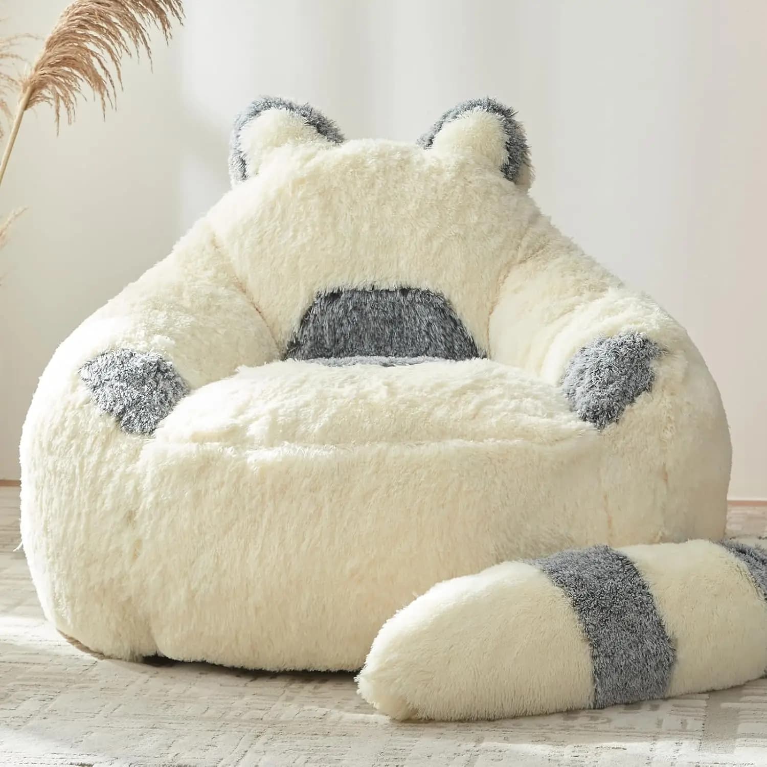 Poltrona Gigante in Peluche per Adulti e Adolescenti, Divano in Finta Pelliccia con Imbottitura per Leggere e Dormire