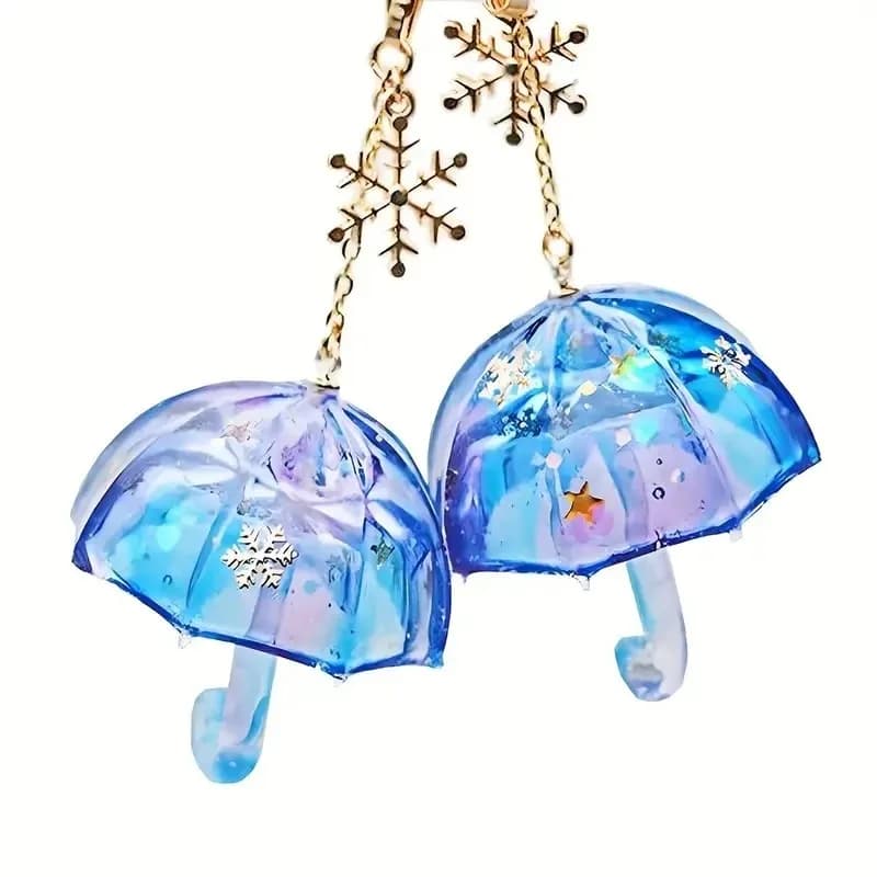 4pcs DIY Crystal Resin Cute Umbrella Pendant Silicone Mold Summer Umbrella Bodysuit Silicone Mold