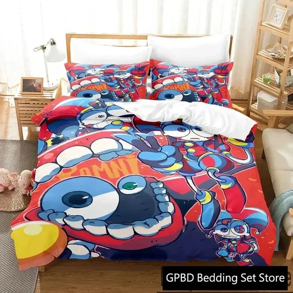 Di lusso Nuovo 3D Stampa Del Fumetto Incredibile Circo Digitale Set di Biancheria Da Letto Doppio Twin King Copripiumino Federa Ragazzi Ragazze Adulti Camera Da Letto