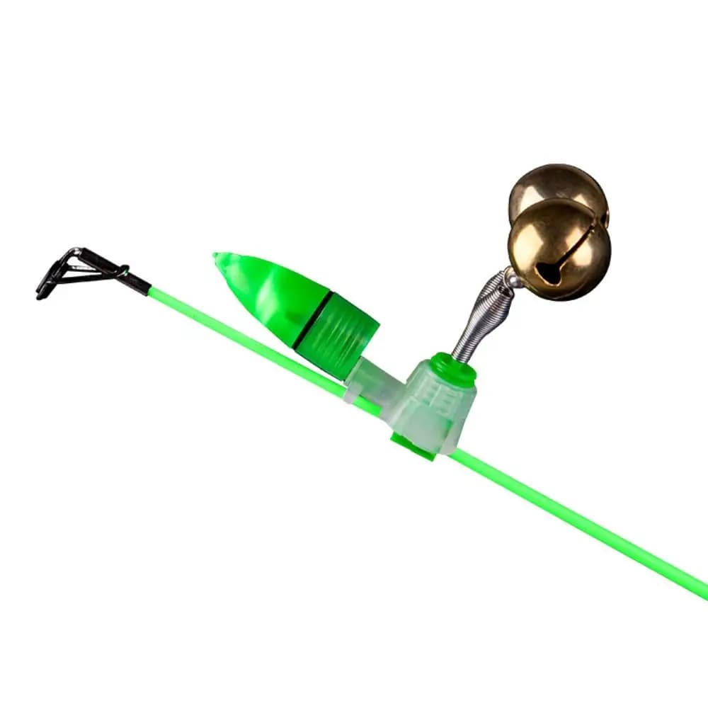 Nuovi Campanelli di Allarme per la Pesca in Rame e Plastica, Campanello Verde Argento, Clip per Canna da Pesca, Attrezzi da Pesca