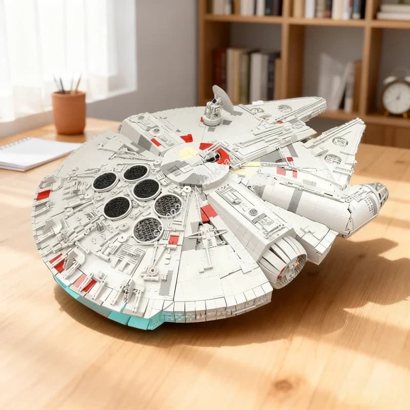 Set di Costruzioni MOC Millennium Falcon da 14156 Pezzi, Modello di Astronave, Blocchi Architettonici, Idea Regalo di Natale Educativa per Bambini