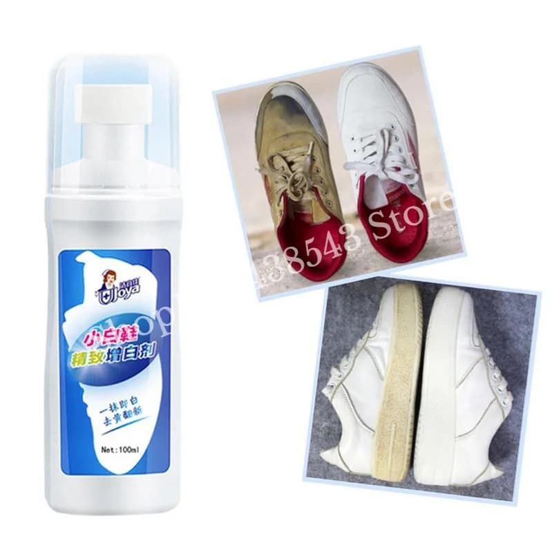 Detergente per scarpe bianche da 100ml sbiancante strumento per la pulizia dello smalto rinfrescato spazzole per scarpe detergente per scarpe da ginnastica Casual in pelle