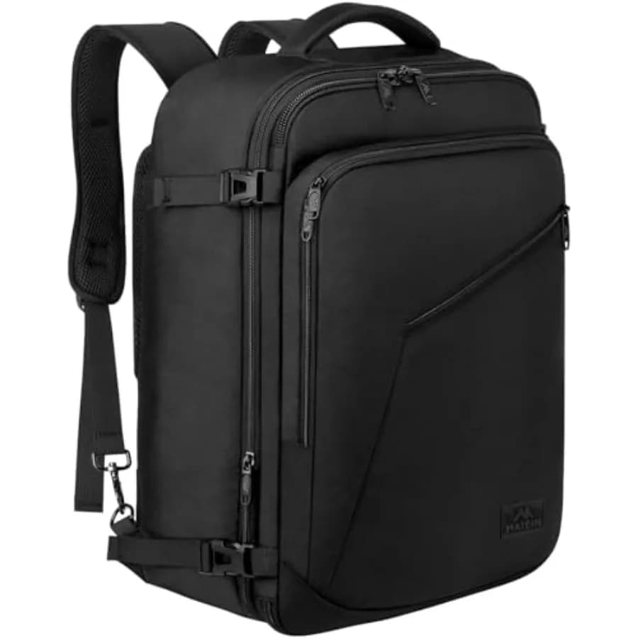 Zaino da Viaggio Extra Large Espandibile Approvato per l'Aereo, Borsa da Weekend per Uomo e Donna, Resistente all'Acqua e Leggero