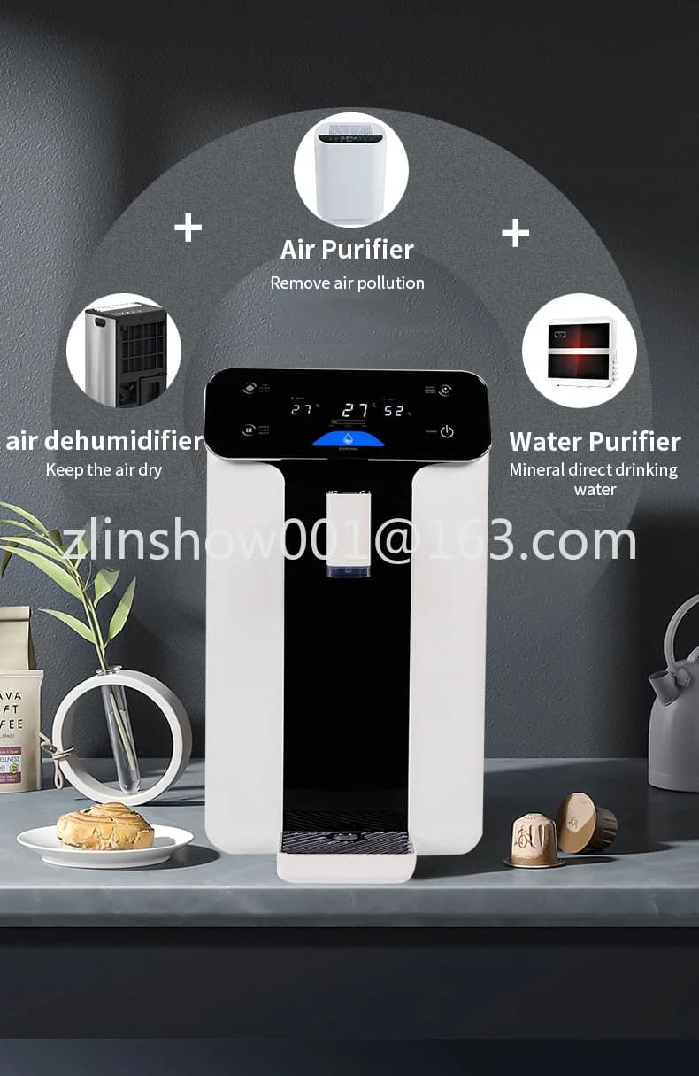 Generatore d'Acqua Atmosferico 10L, Deumidificatore e Purificatore d'Aria Senza Acqua per Casa e Ufficio