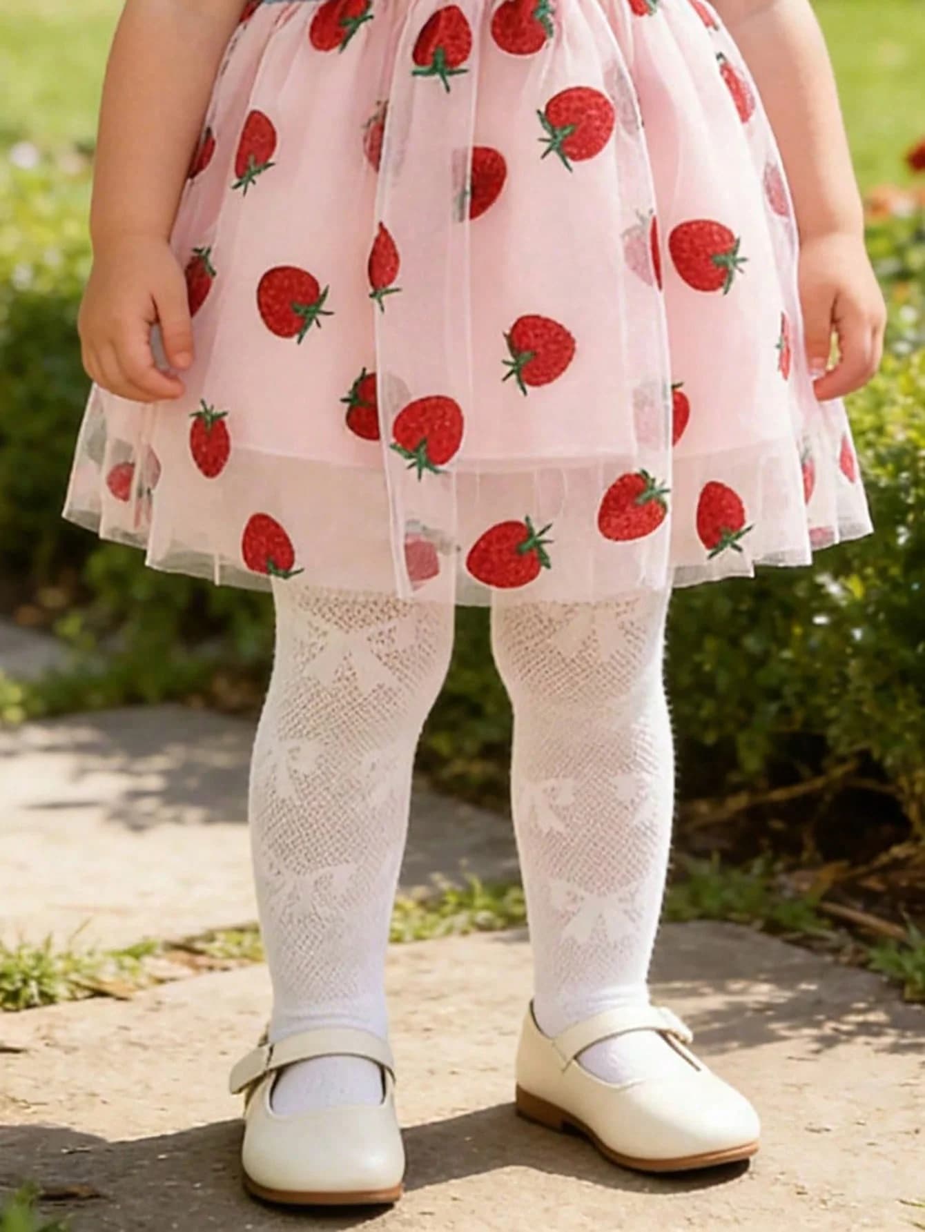3/1 Pcs Girls White Bow Print Tights Cotton Mesh Breathable Summer Sheer Pantyhose Princess Leggings Kids Toddler Soft Stockings