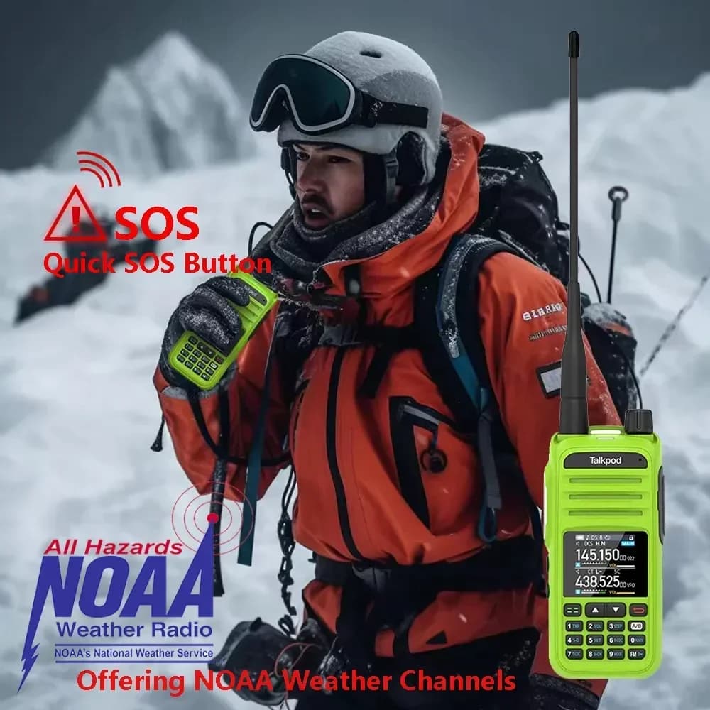 NUOVO Talkpod A36 Plus Walkie Talkie 5W Schema portatile CB Radio AM FM VHF UHF 7 bande NOAA Meteo Ricevi ricetrasmettitore Radio bidirezionale