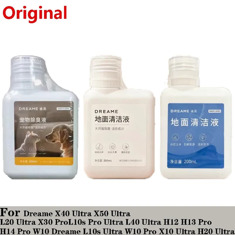 Liquido detergente originale Dreame L40 Ultra AE / X40 Ultra / L10s Ultra Gen2 / X50 Ultra / H12 Pro / W10, accessori e ricambi, 200ml