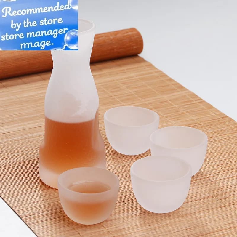 Set di vino in vetro giapponese Set di vetro per sake creativo Brocca di ghiaccio Flagon Liquore Spiriti Shochu Tazze Bottiglia di vino Bicchieri Bar Set Regali