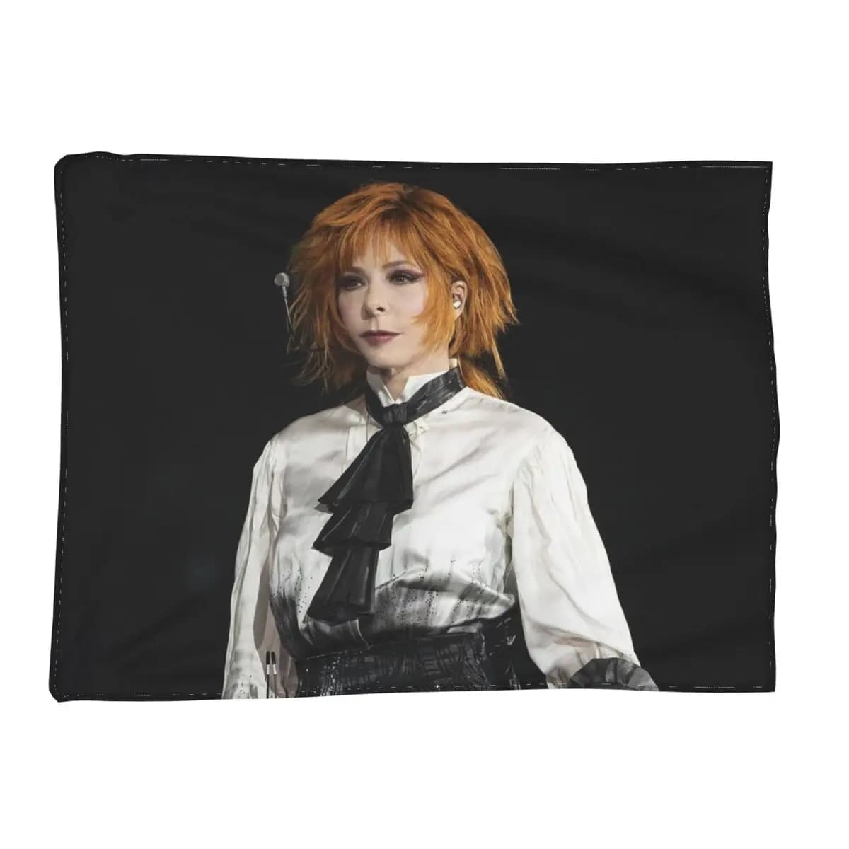 Mylene Farmer Personalized French Singer Blankets Soft Warm Flannel Throw Blanket Plush for Bed Living room Picnic Travel Couch