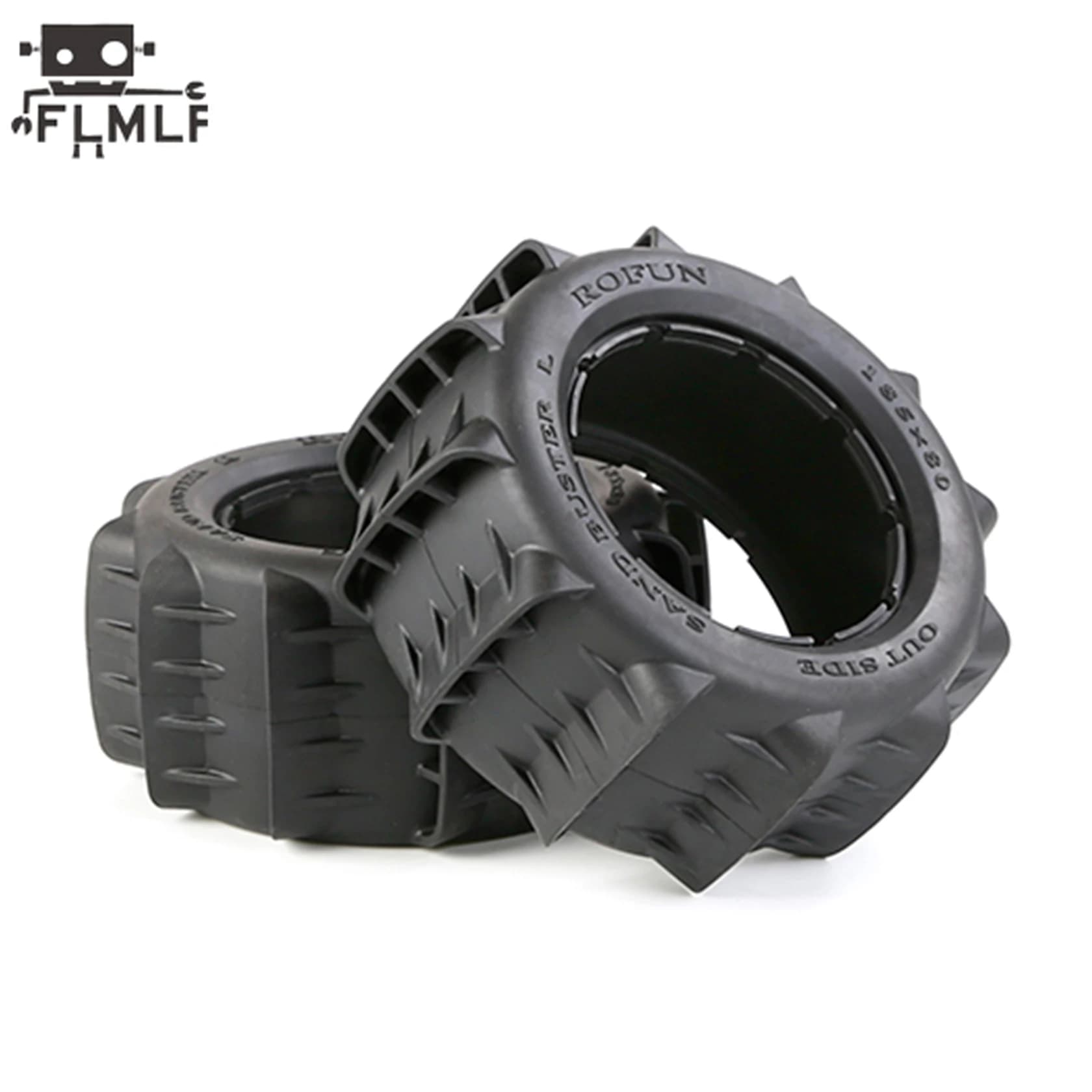 Rear Desert Tires 2pc for 1/5 Rovan Rofun HPI Kingmotor BAJA 5B SS